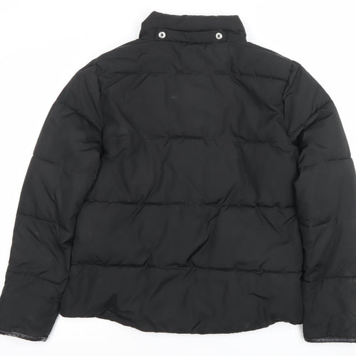 Lee Women's Black Mid-Length Puffer Jacket Size M