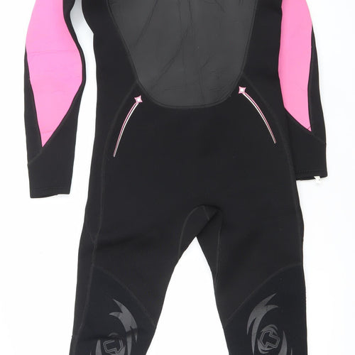 TWF Girls Black Pink XT3 3.2 FL Full Length Wetsuit 10-11 Years