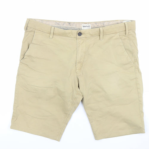Timberland Mens Beige Chino Shorts W38 Summer Casual Cotton Blend