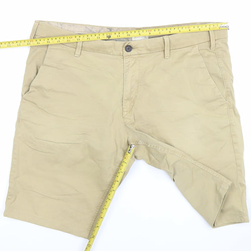 Timberland Mens Beige Chino Shorts W38 Summer Casual Cotton Blend