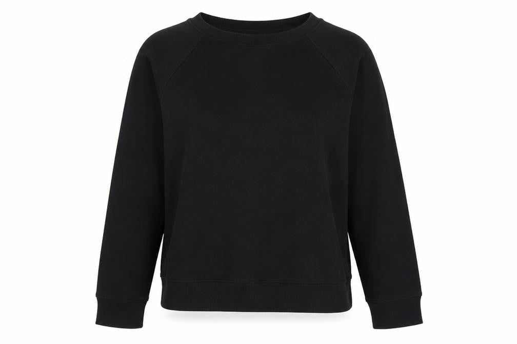 Front view of Craghoppers women’s black fleece pullover sweatshirt uk14