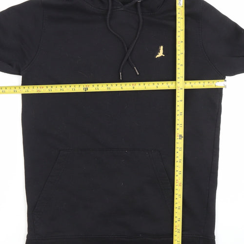 Brave Soul Mens Black Pullover Hoodie Small Regular Fit