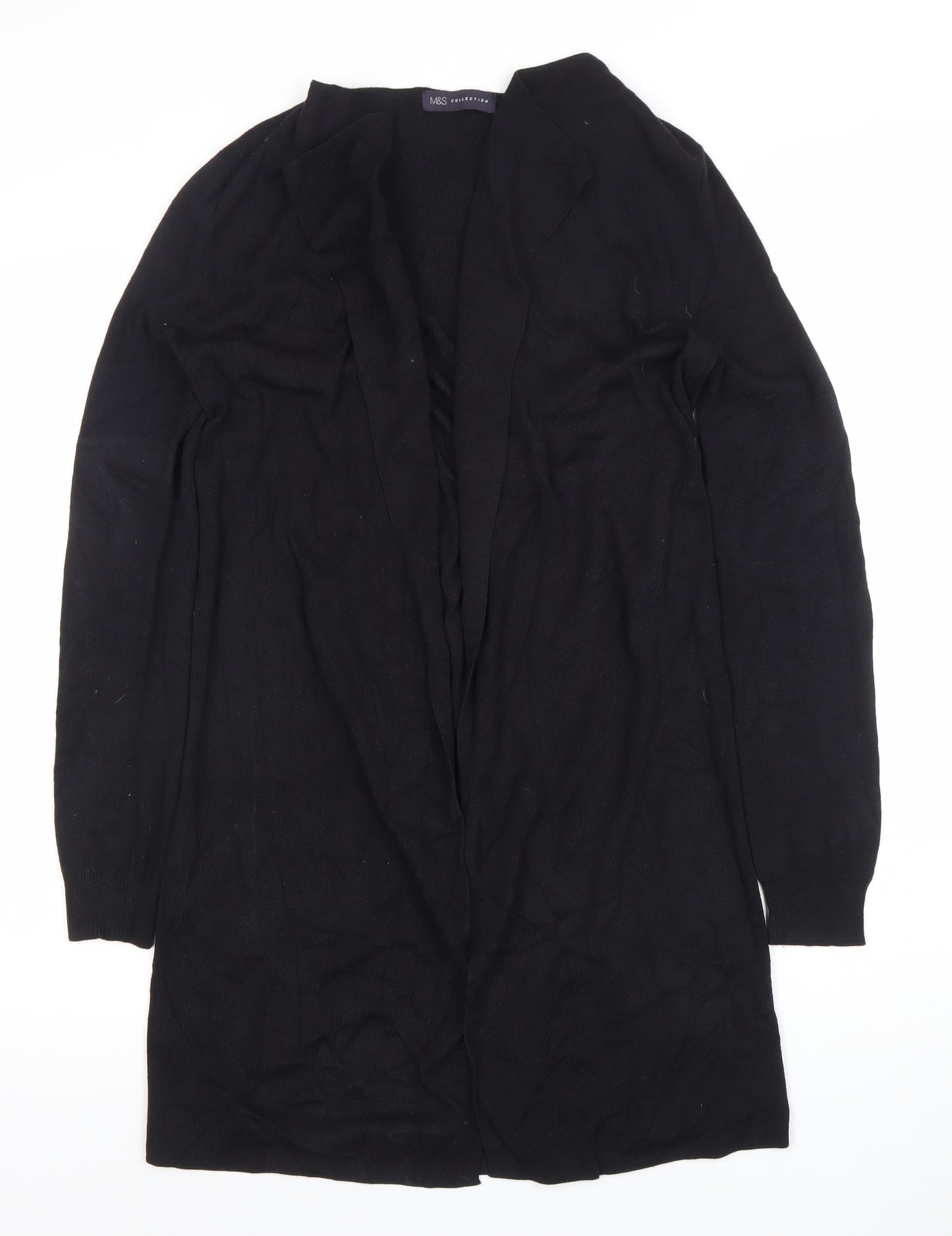 Marks and Spencer Women Black Small Lightweight Knit Cardigan