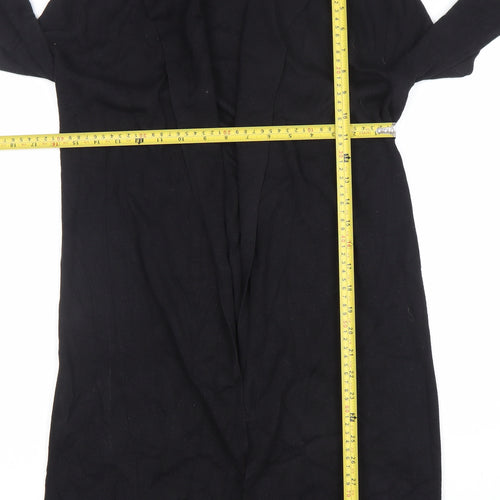 Marks and Spencer Women Black Small Lightweight Knit Cardigan
