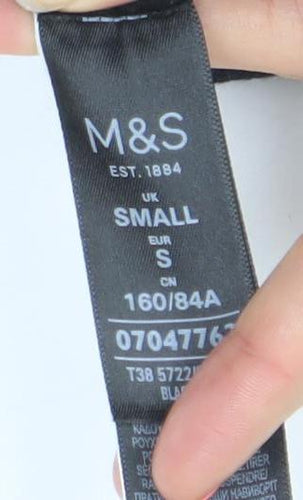 Marks and Spencer Women Black Small Lightweight Knit Cardigan