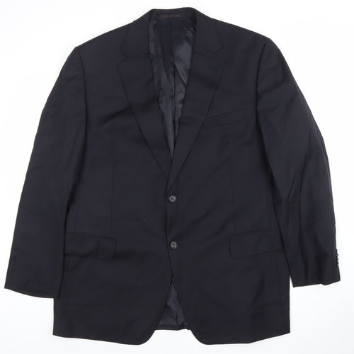 ASCONI Women's Black Wool Single-Breasted Trouser Suit Jacket Size 28