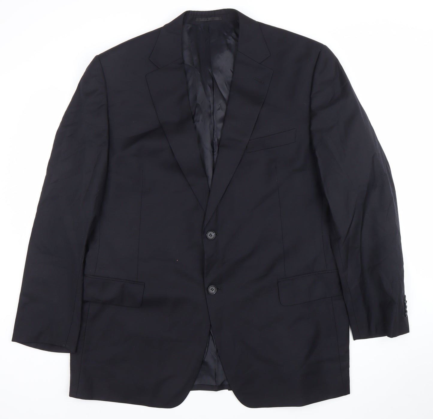 ASCONI Women's Black Wool Single-Breasted Trouser Suit Jacket Size 28