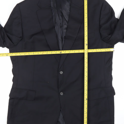 ASCONI Women's Black Wool Single-Breasted Trouser Suit Jacket Size 28