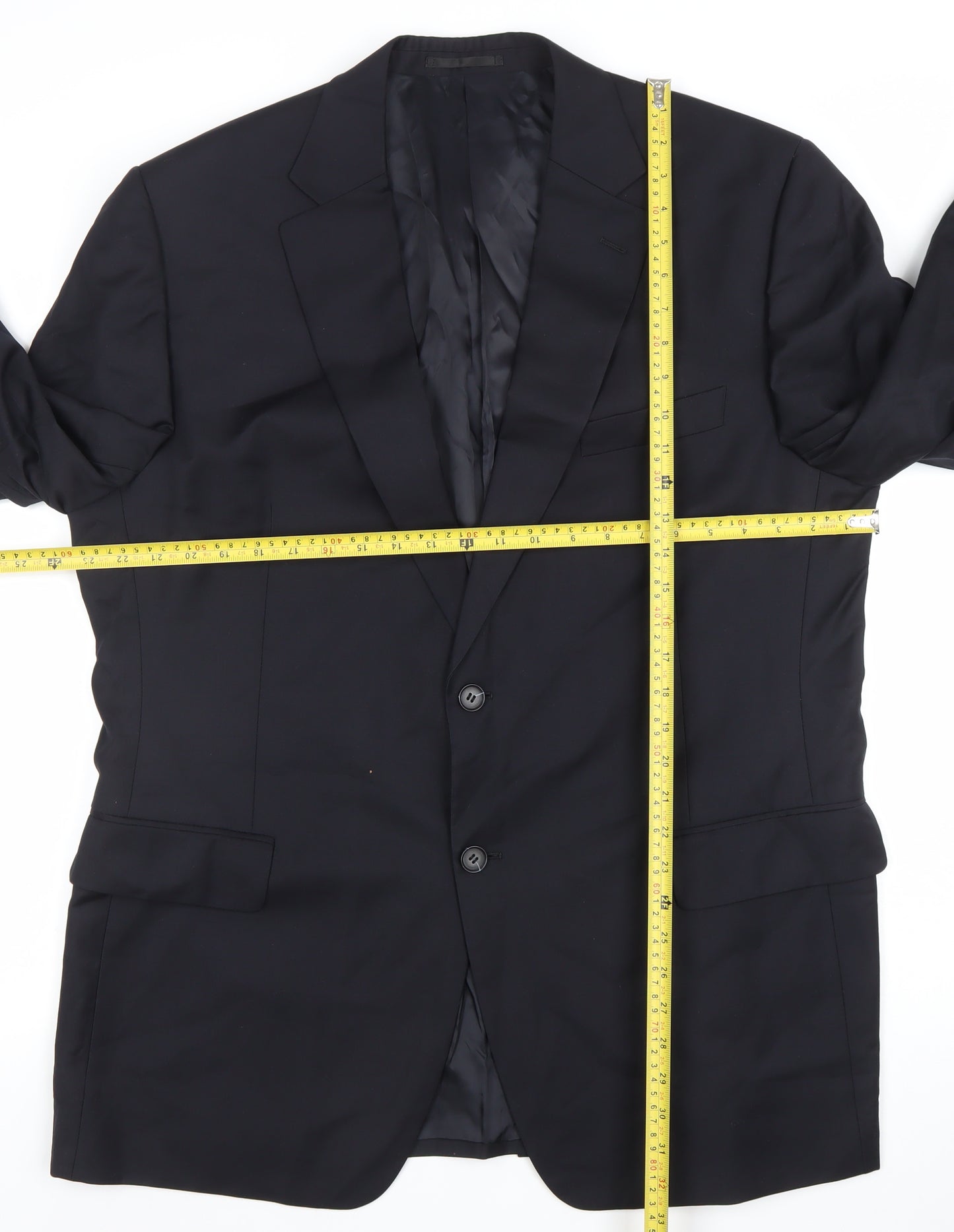 ASCONI Women's Black Wool Single-Breasted Trouser Suit Jacket Size 28