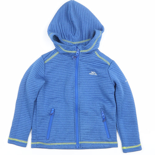 Trespass Boys Blue Full Zip Hoodie 3-4 Years Polyester Fleece Outdoor