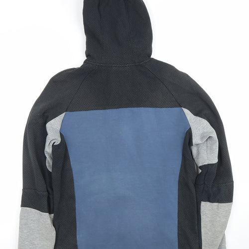 Puma Men's Black Blue Grey Full Zip Hoodie Size S