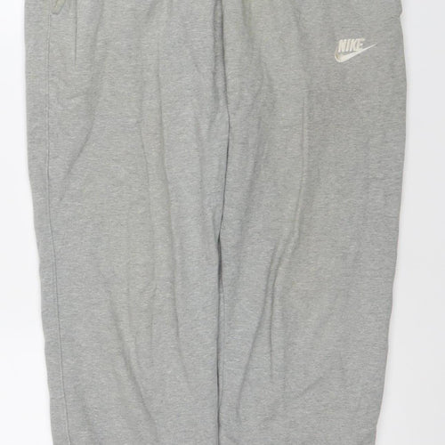 Nike Men's Grey Regular Fit Jersey Sweatpants Size S