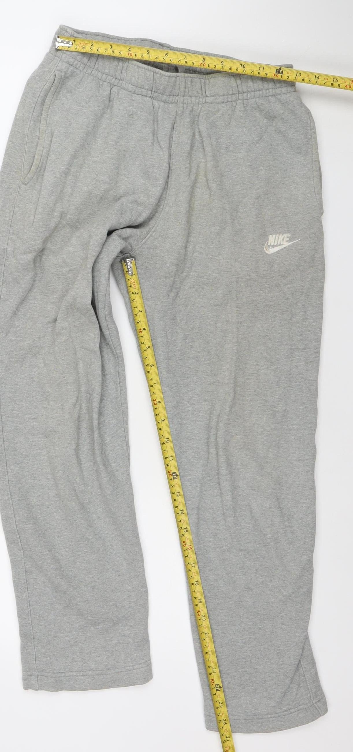 Nike Men's Grey Regular Fit Jersey Sweatpants Size S