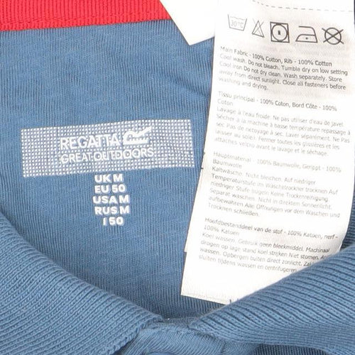 Regatta Great Outdoors Men's Blue Cotton Polo Shirt Size M