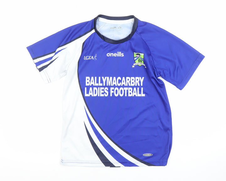 O'Neills Boys Blue 8-10 Years Ballymacarby Football Jersey T-Shirt