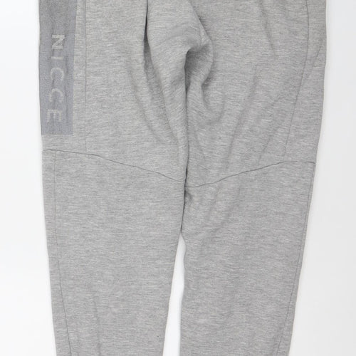 NICCE Men's Grey Small Jogger Sweatpants Cotton Blend