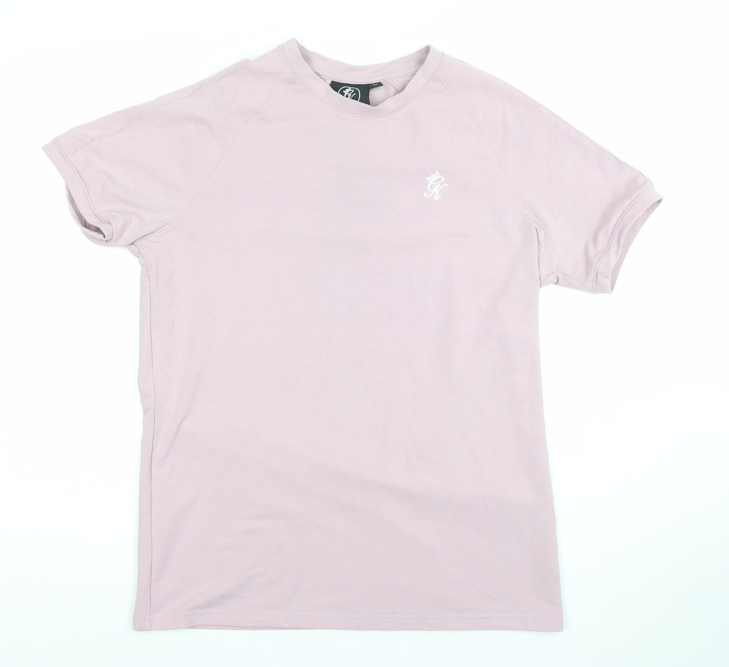 SikSilk Men's Pink Slim Fit Cotton Stretch Crew Neck T-Shirt Size M