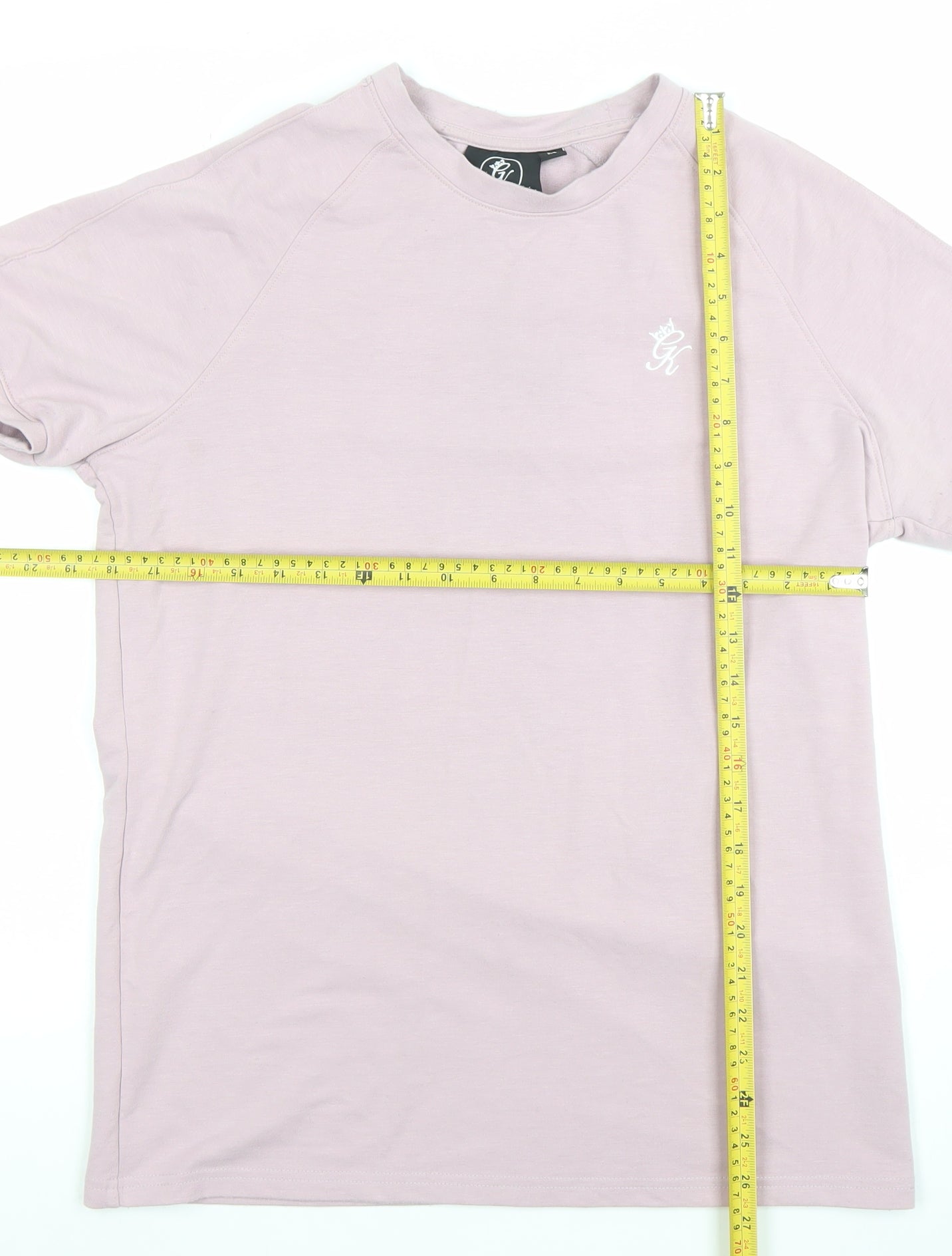 SikSilk Men's Pink Slim Fit Cotton Stretch Crew Neck T-Shirt Size M