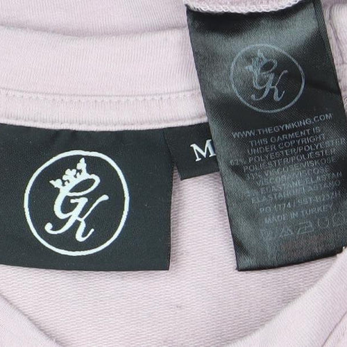 SikSilk Men's Pink Slim Fit Cotton Stretch Crew Neck T-Shirt Size M