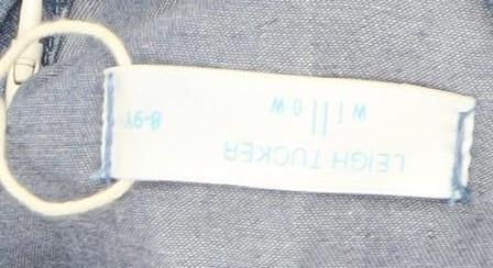 Leigh Tucker Willow Girls Blue Chambray Cotton Jumpsuit 8-9 Years Buttoned