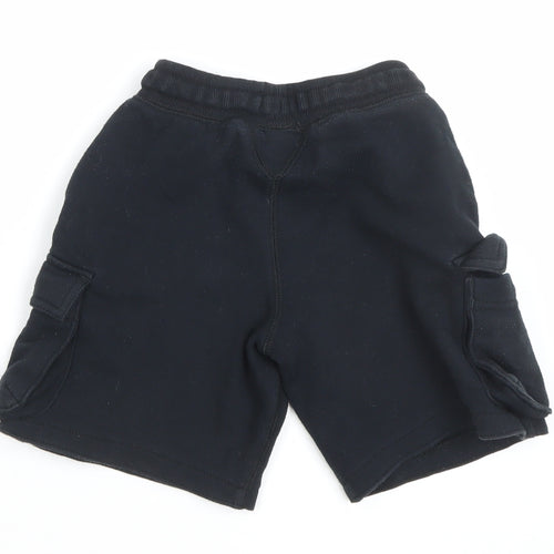 Converse Boys Black Cargo Jersey Shorts 5-6 Years Elastic Waist Comfort Fit
