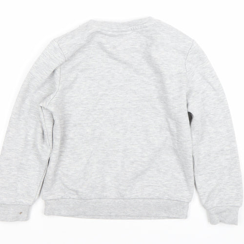 Marvel Boys Grey Spider-Man Miles Morales Sweatshirt 5-7 Years Cotton Blend