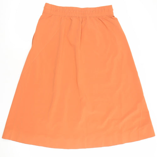 Athleta Women's Orange Nylon Stretch A-Line Skirt Size 8