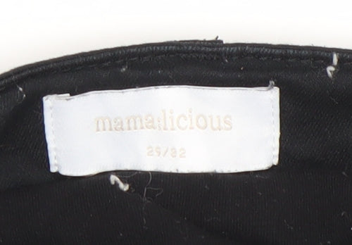 Mamalicious Women's Black Maternity Skinny Jeans Size 29/32