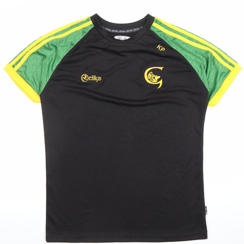 O'Neills Mens Black Green Short Sleeve Athletic Jersey T-Shirt Size M