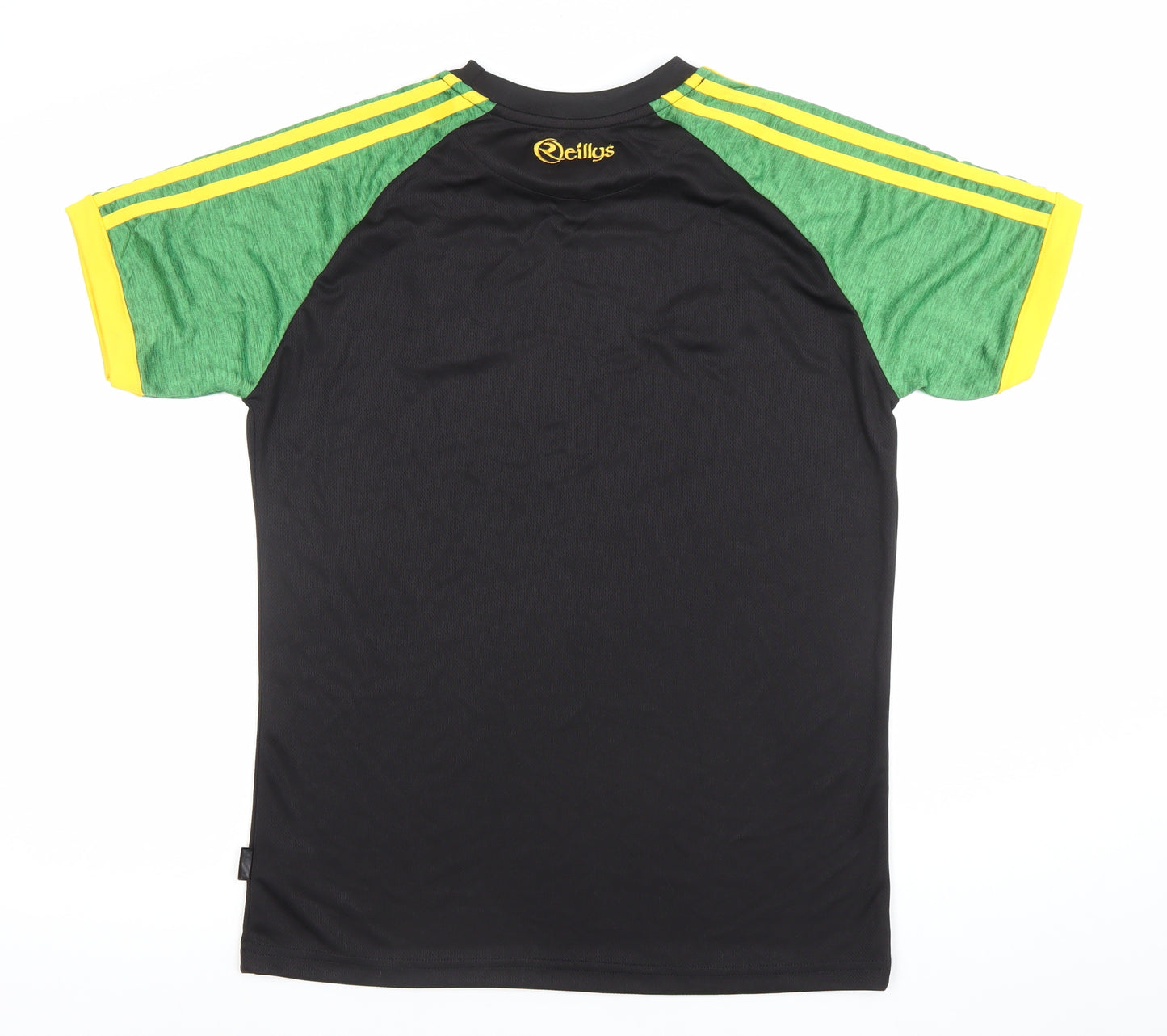 O'Neills Mens Black Green Short Sleeve Athletic Jersey T-Shirt Size M