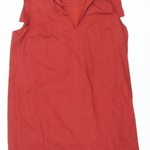 Banana Republic Women's Red Cotton Shift Dress L