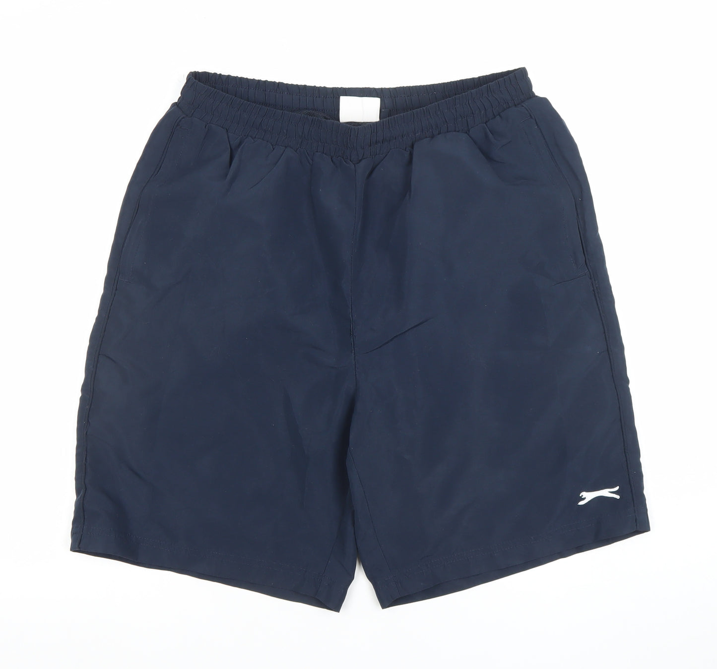 Slazenger Men's Navy Blue Athletic Shorts Size L Elastic Waist