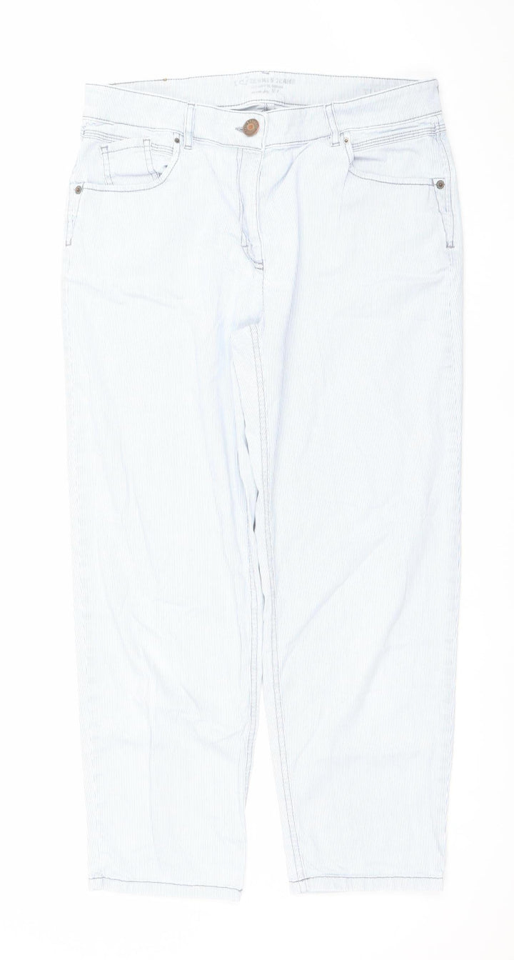 7 For All Mankind Womens Blue Straight Jeans Size L