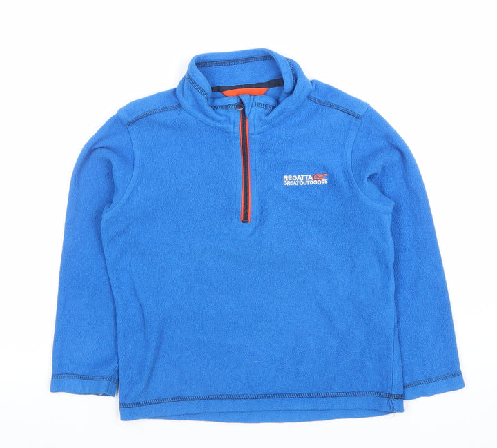 Regatta Boys Blue Fleece 1/2 Zip Hoodie Sweatshirt Size 5-6 Years