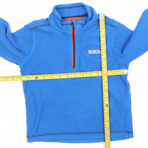 Regatta Boys Blue Fleece 1/2 Zip Hoodie Sweatshirt Size 5-6 Years