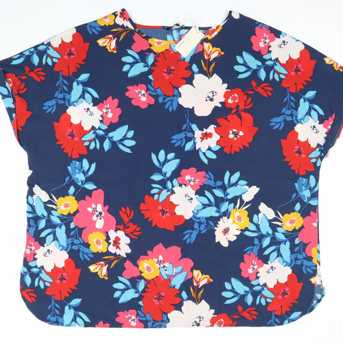 Capsule Women’s Multicoloured Floral Short Sleeve Polyester Tunic Blouse UK 16