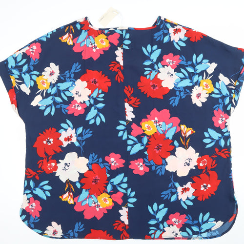 Capsule Women’s Multicoloured Floral Short Sleeve Polyester Tunic Blouse UK 16