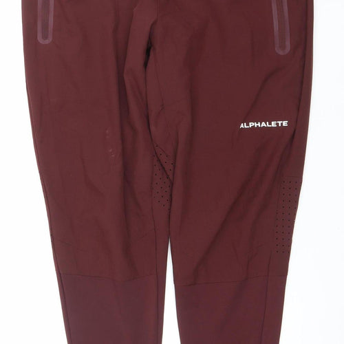 Alphalete Mens Brown Infinity Jogger Trousers L Slim Fit Gym Training