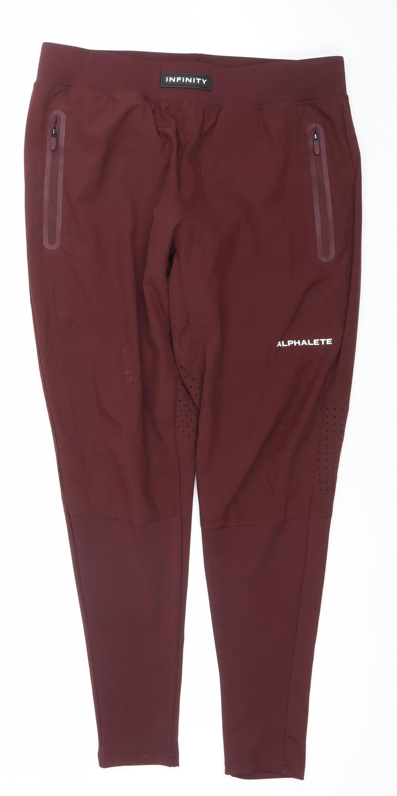 Alphalete Mens Brown Infinity Jogger Trousers L Slim Fit Gym Training
