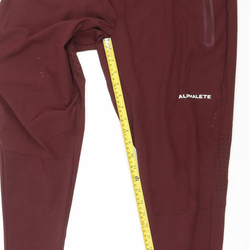 Alphalete Mens Brown Infinity Jogger Trousers L Slim Fit Gym Training