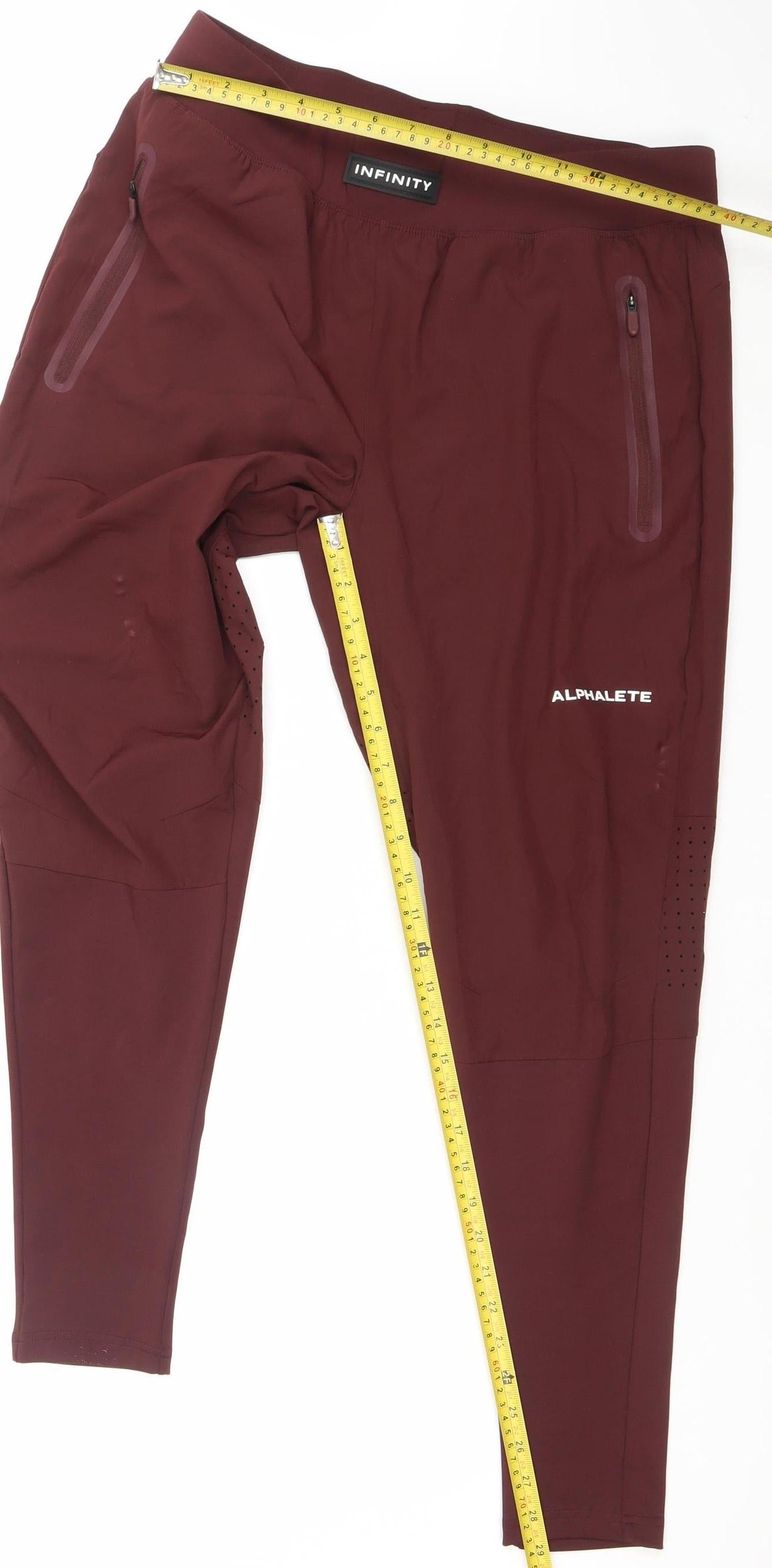 Alphalete Mens Brown Infinity Jogger Trousers L Slim Fit Gym Training