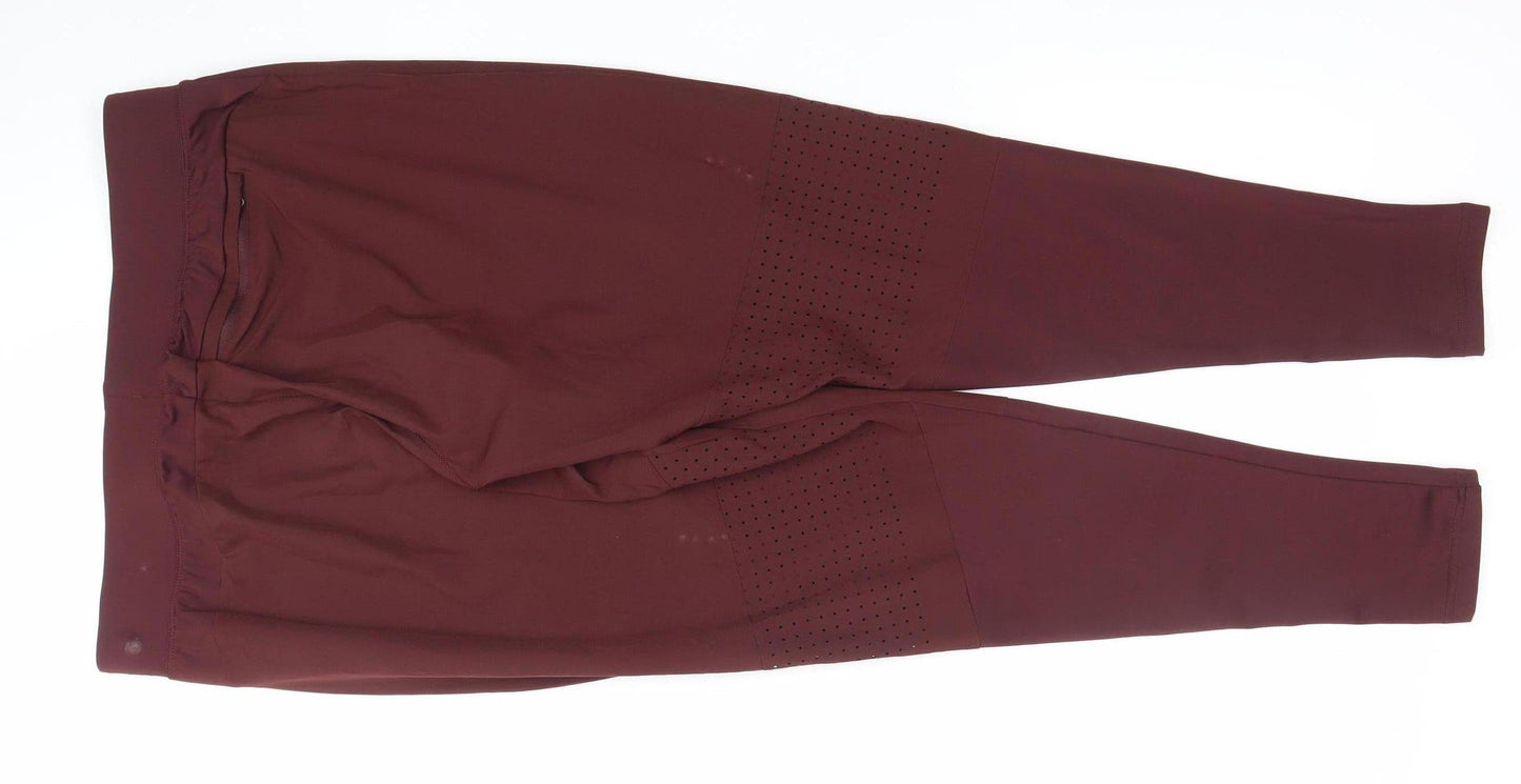 Alphalete Mens Brown Infinity Jogger Trousers L Slim Fit Gym Training