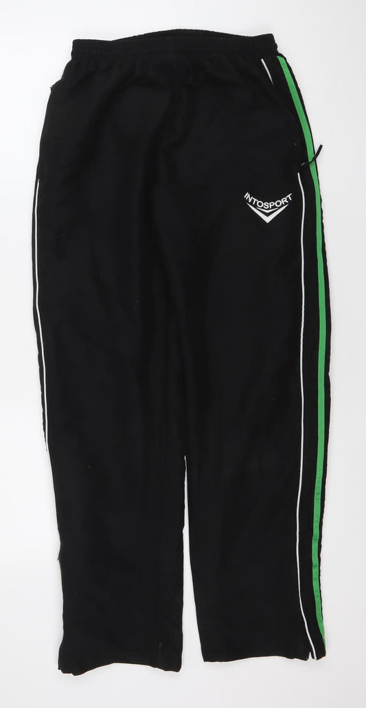 Intosport Men’s Black Track Pants M Quick Dry Straight Leg