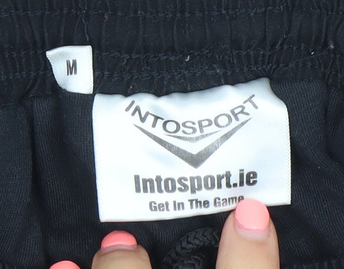 Intosport Men’s Black Track Pants M Quick Dry Straight Leg