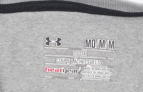 Under Armour Men Grey M HeatGear Loose Fit Active T-Shirt