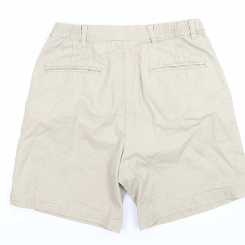 Greenlander Khaki Men's Beige Cotton Chino Shorts Size 34