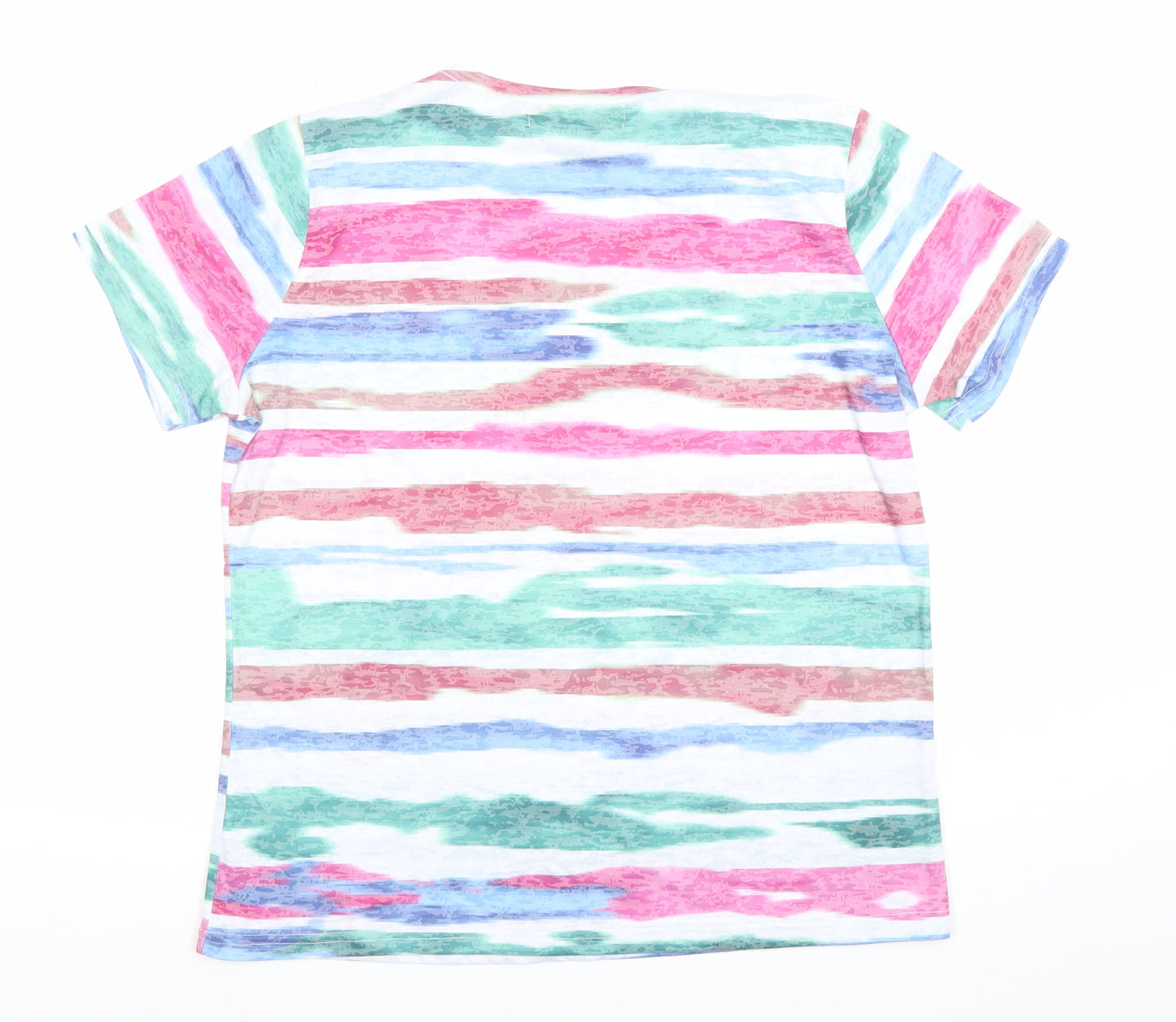 Xtra Boutique Women Multicoloured Striped T-Shirt Size 14