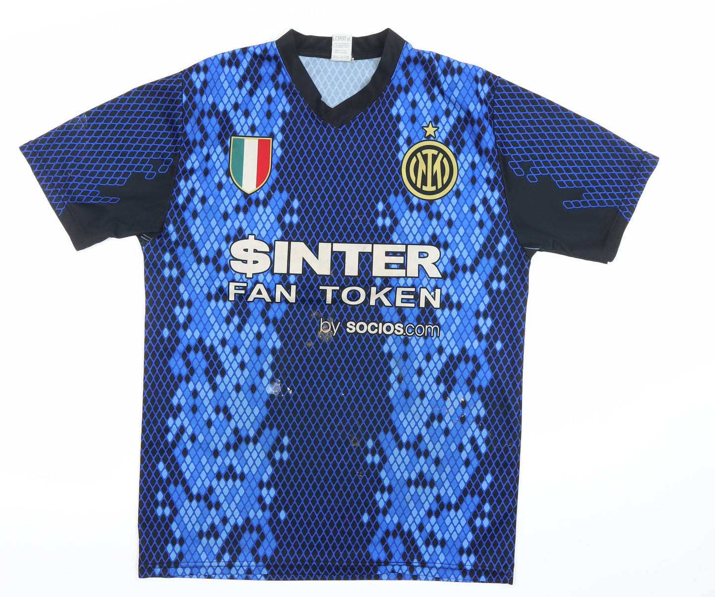 L.C. SPORT Men’s Blue Inter Milan Football Jersey Shirt S