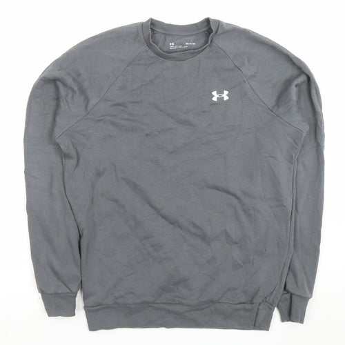 Under Armour Men’s Grey Small Crew Neck Pullover Sweatshirt
