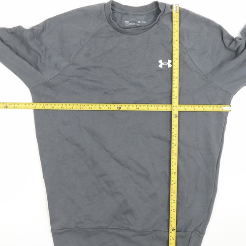 Under Armour Men’s Grey Small Crew Neck Pullover Sweatshirt